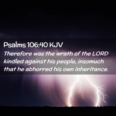 Psalms 106:40 KJV Free Bible Images