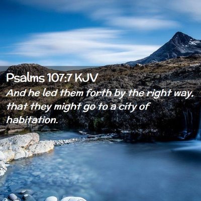 Psalms 107:7 KJV Free Bible Images