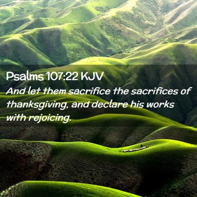 Psalms 107:22 KJV Free Bible Images