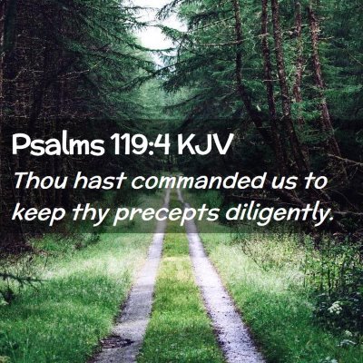 Psalms 119:4 KJV Free Bible Images