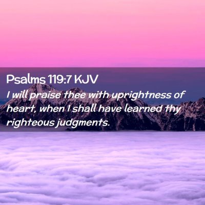 Psalms 119:7 KJV Free Bible Images