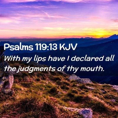 Psalms 119:13 KJV Free Bible Images