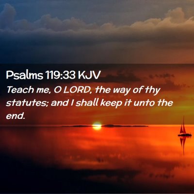 Psalms 119:33 KJV Free Bible Images