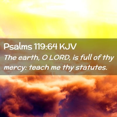 Psalms 119:64 KJV Free Bible Images