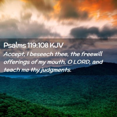 Psalms 119:108 KJV Free Bible Images