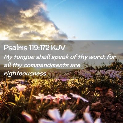 Psalms 119:172 KJV Free Bible Images