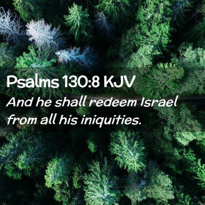 Psalms 130:8 KJV Free Bible Images