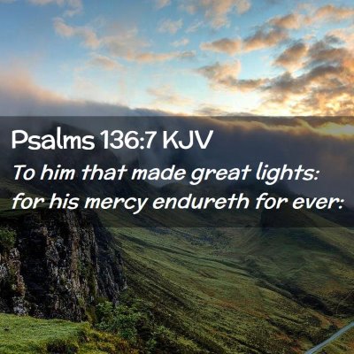 Psalms 136:7 KJV Free Bible Images