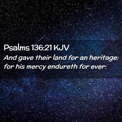 Psalms 136:21 KJV Free Bible Images