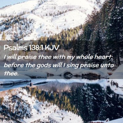 Psalms 138:1 KJV Free Bible Images