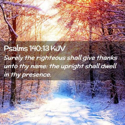 Psalms 140:13 KJV Free Bible Images