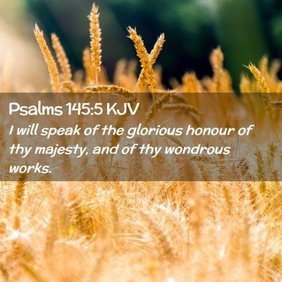 Psalms 145:5 KJV Free Bible Images