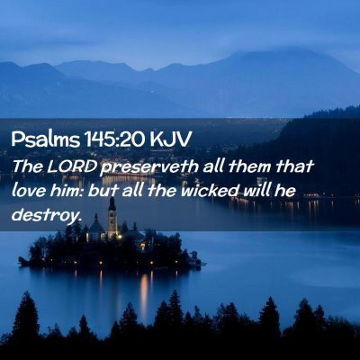 Psalms 145:20 KJV Free Bible Images