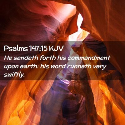 Psalms 147:15 KJV Free Bible Images