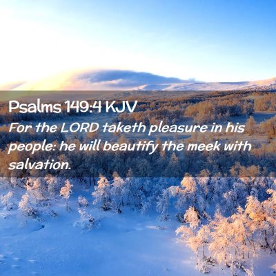 Psalms 149:4 KJV Free Bible Images