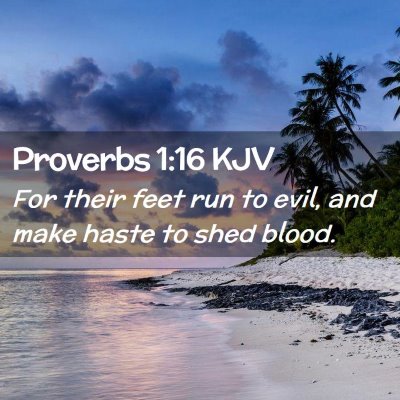 Proverbs 1:16 KJV Free Bible Images