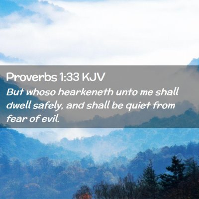 Proverbs 1:33 KJV Free Bible Images