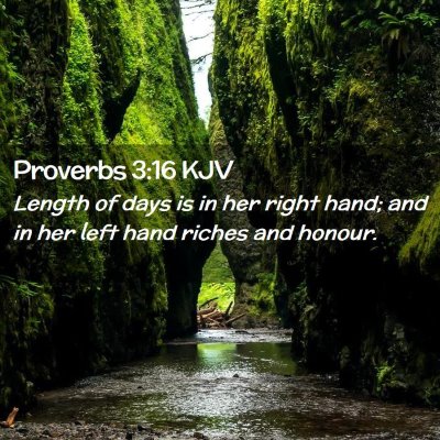 Proverbs 3:16 KJV Free Bible Images