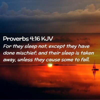 Proverbs 4:16 KJV Free Bible Images