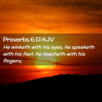 Proverbs 6:13 KJV Free Bible Images