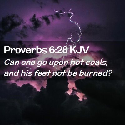 Proverbs 6:28 KJV Free Bible Images