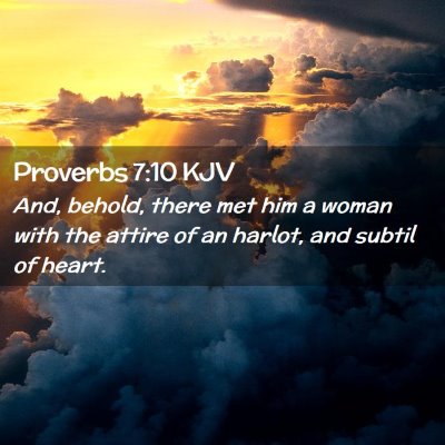 Proverbs 7:10 KJV Free Bible Images