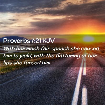 Proverbs 7:21 KJV Free Bible Images