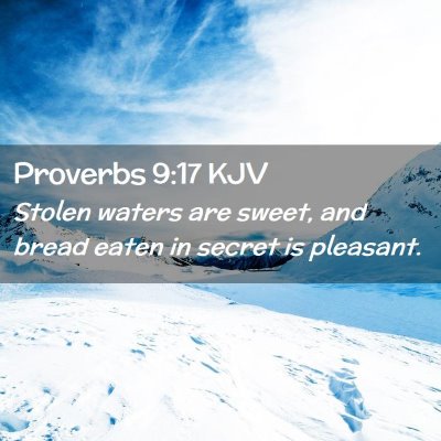 Proverbs 9:17 KJV Free Bible Images