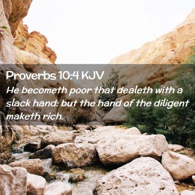 Proverbs 10:4 KJV Free Bible Images