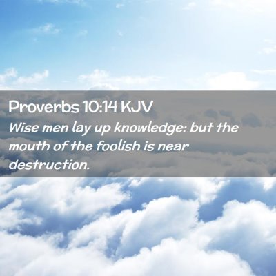 Proverbs 10:14 KJV Free Bible Images