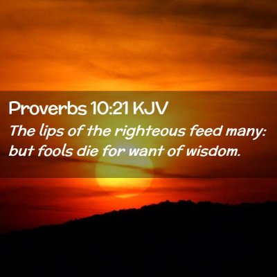 Proverbs 10:21 KJV Free Bible Images