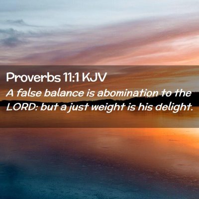 Proverbs 11:1 KJV Free Bible Images