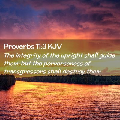 Proverbs 11:3 KJV Free Bible Images