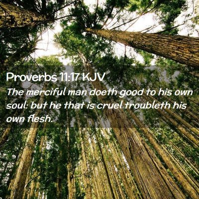 Proverbs 11:17 KJV Free Bible Images