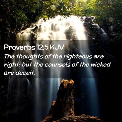 Proverbs 12:5 KJV Free Bible Images