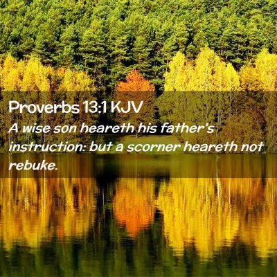 Proverbs 13:1 KJV Free Bible Images