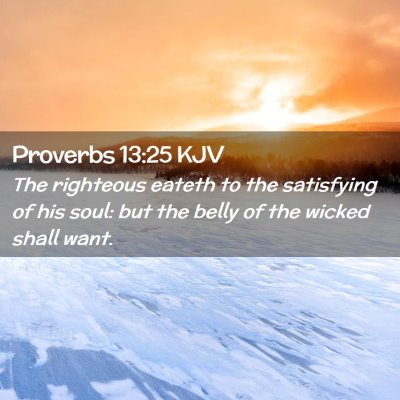 Proverbs 13:25 KJV Free Bible Images