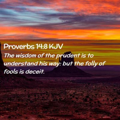 Proverbs 14:8 KJV Free Bible Images