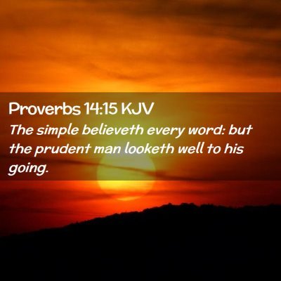 Proverbs 14:15 KJV Free Bible Images