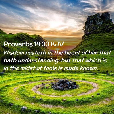 Proverbs 14:33 KJV Free Bible Images