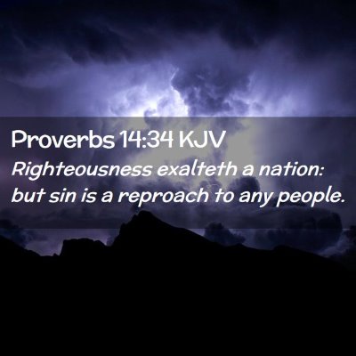 Proverbs 14:34 KJV Free Bible Images