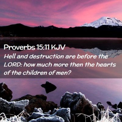 Proverbs 15:11 KJV Free Bible Images