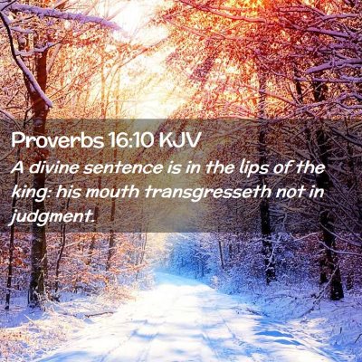 Proverbs 16:10 KJV Free Bible Images