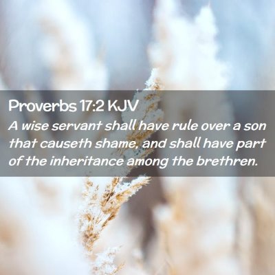 Proverbs 17:2 KJV Free Bible Images