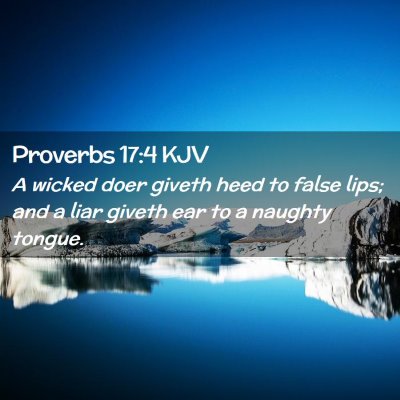 Proverbs 17:4 KJV Free Bible Images