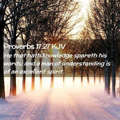 Proverbs 17:27 KJV Free Bible Images