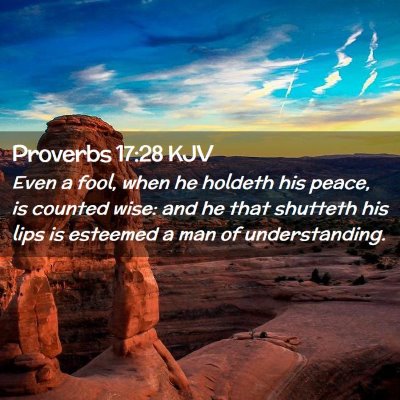 Proverbs 17:28 KJV Free Bible Images