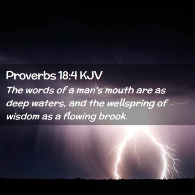 Proverbs 18:4 KJV Free Bible Images