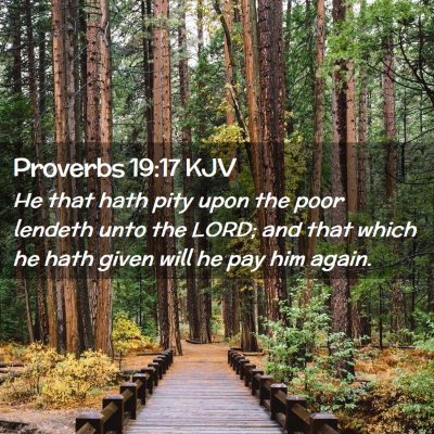 Proverbs 19:17 KJV Free Bible Images