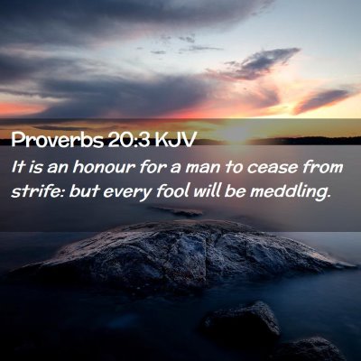 Proverbs 20:3 KJV Free Bible Images